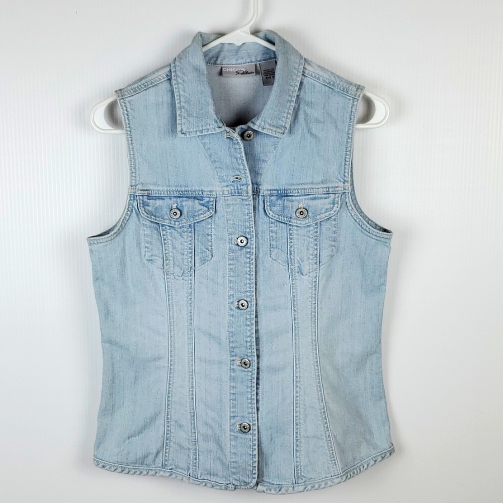 Chico's platinum stonewash vest